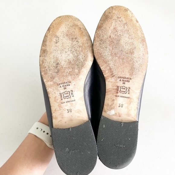 Brunate Leather Italian Made Ballet Flats in Black - Picture 8 of 9